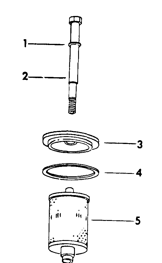Lubricating Oil Filter Diagram and Parts List for CUB185  Cub Cadet Lawn Tractor